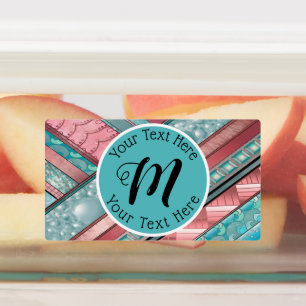 Silken Stripes Geometric - Aangepaste rechthoek Labels