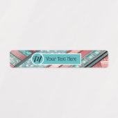 Silken Stripes Geometric - Aangepaste skinny Recta Labels (Design 1)