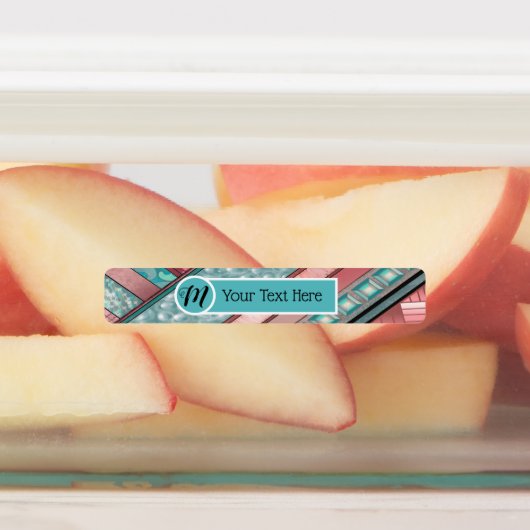 Silken Stripes Geometric - Aangepaste skinny Recta Labels (Aangebracht)