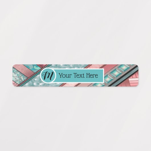 Silken Stripes Geometric - Aangepaste skinny Recta Labels (Design 2)