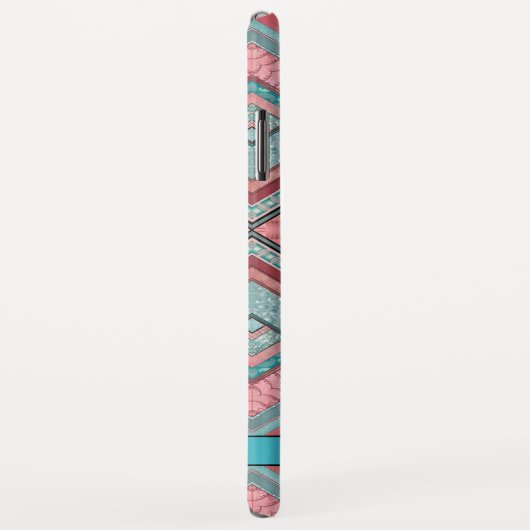 Silken Stripes - Geometrisch - Blauw koper Case-Mate iPhone Case (Achterkant/rechts)