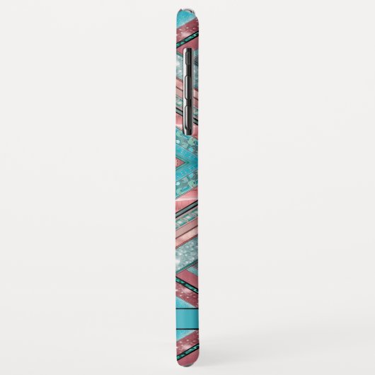 Silken Stripes - Geometrisch - Blauw koper Case-Mate iPhone Case (Achterkant/links)