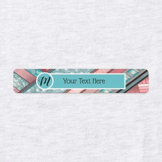 Silken Stripes set van 96 Custom Rectangle Iron-on Labels (Design 2)
