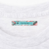 Silken Stripes set van 96 Custom Rectangle Iron-on Labels (Aangebracht)