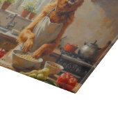 Silken Windhound Cooking in Kitchen Snijplank (Hoek)