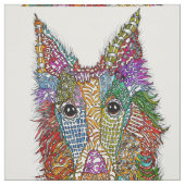 Silken Windhound Dog fabric Stof (Swatch)