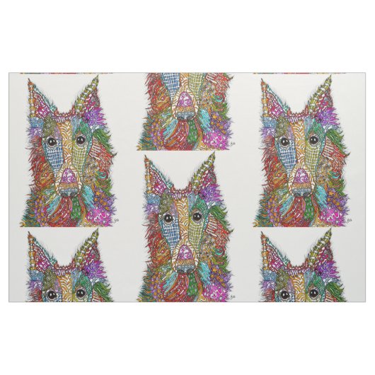 Silken Windhound Dog fabric Stof (Fat Quarter)