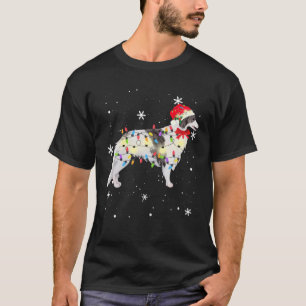 Silken Windhound Dog Kerstmis Licht Pasmapa T-shirt