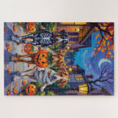 Silken Windhound Dogs in Halloween Costumes Legpuzzel (Horizontaal)