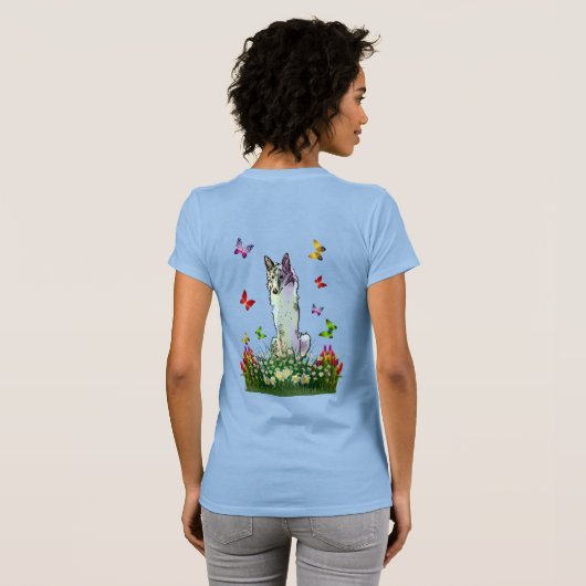 Silken Windhound Flower Patch T-shirt (Achterkant volledig)