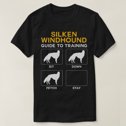 Silken Windhound Guide to training Dog Obedience T-shirt (Design voorkant)