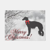 Silken Windhound Kerstmis Deurmat (Voorkant)