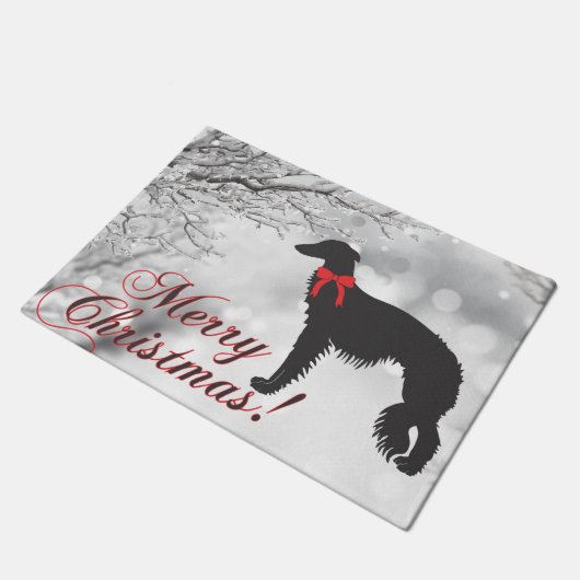 Silken Windhound Kerstmis Deurmat (Schuin)