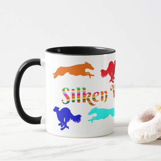 Silken Windhound Running Coffee Mok (Met donut)