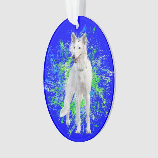 Silken Windhound Splatter Ornament (voorkant)
