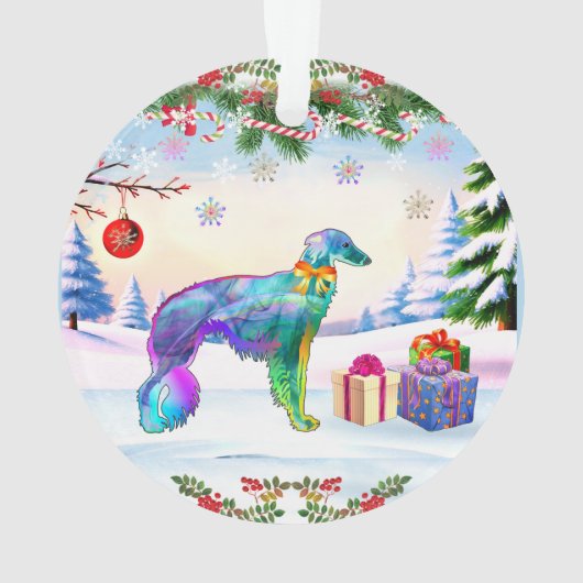 Silken Windhound X-mas Ornament (achterkant)