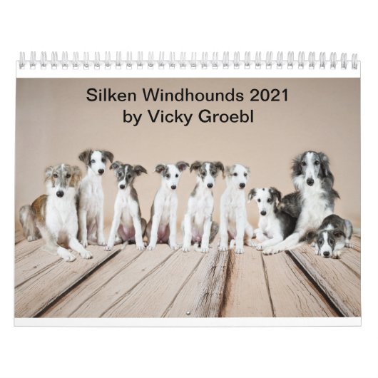 Silken Windhounds 2021, door Vicky Groebl - Puppie Kalender (Hoes)