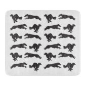 Silken Windhounds aan het lopen Snijplank (Voorkant)