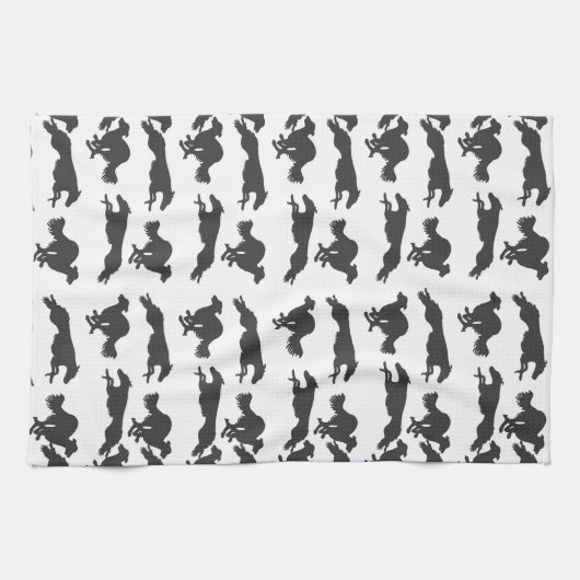 Silken Windhounds aan het lopen Theedoek (Horizontaal)