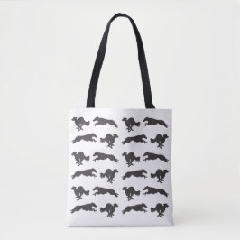 Silken Windhounds aan het lopen Tote Bag