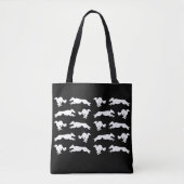 Silken Windhounds aan het lopen Tote Bag (Voorkant)