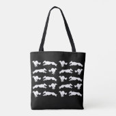 Silken Windhounds aan het lopen Tote Bag (Achterkant)