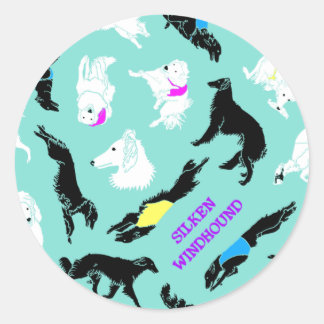 Silken Windhounds Ronde Sticker