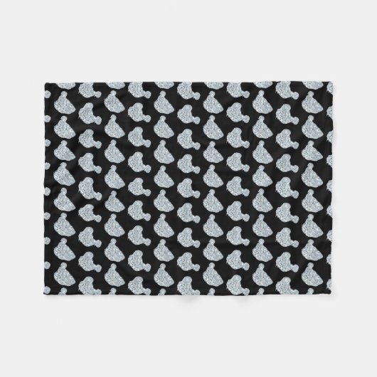 Silkie Bantam Bling Fleece Deken (Voorkant (Horizontaal))