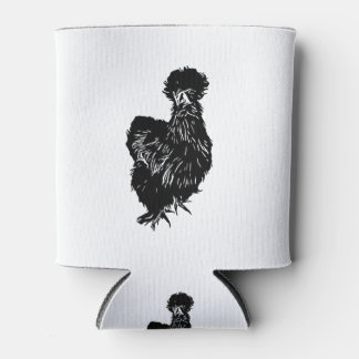 Silkie Bantam Chicken Line Art Tekening Blikjeskoeler