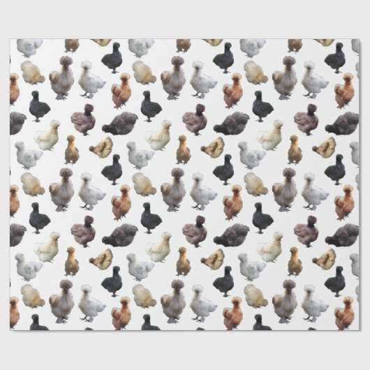 Silkie Bantam Chickens Cadeaupapier (Vlak)