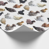 Silkie Bantam Chickens Cadeaupapier (Hoek)