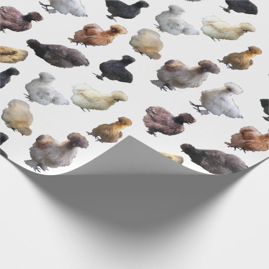 Silkie Bantam Chickens Cadeaupapier (Hoek)