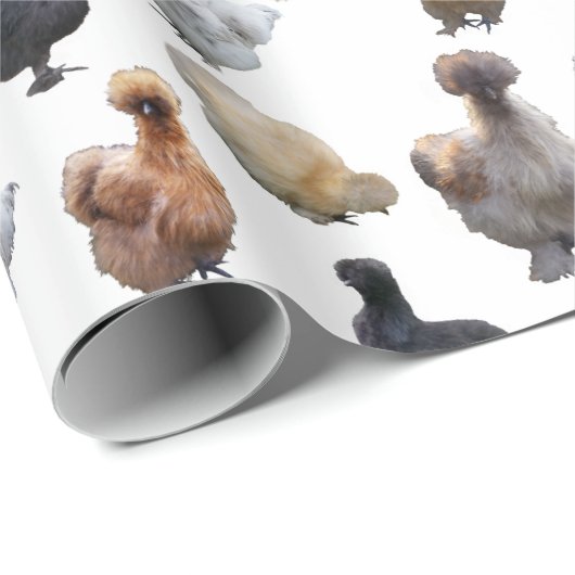 Silkie Bantam Chickens Cadeaupapier (Rol Hoek)