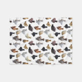 Silkie Bantam Chickens Fleece Deken (Voorkant (Horizontaal))