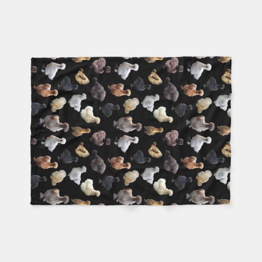 Silkie Bantam Chickens Fleece Deken (Voorkant (Horizontaal))