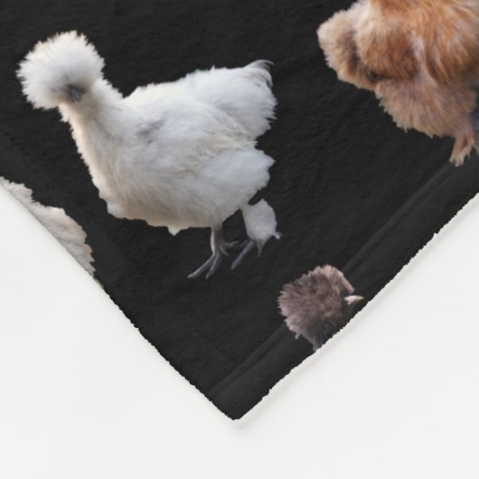 Silkie Bantam Chickens Fleece Deken (Hoek)