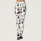 Silkie Bantam Chickens Leggings (Achterkant)
