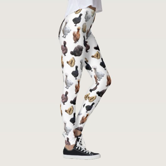 Silkie Bantam Chickens Leggings (Rechts)