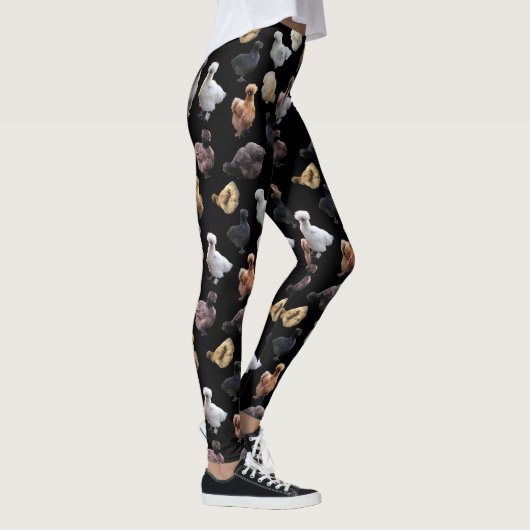 Silkie Bantam Chickens Leggings (Rechts)