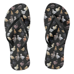 Silkie Bantam Chickens Teenslippers
