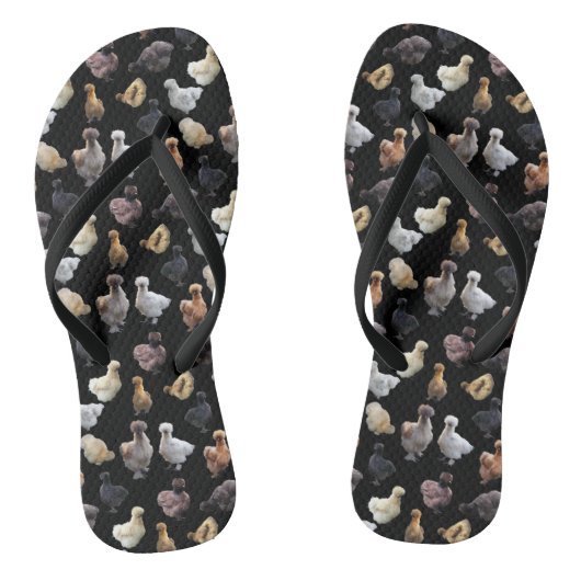 Silkie Bantam Chickens Teenslippers (Voetbed)