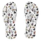 Silkie Bantam Chickens Teenslippers (Voetbed)