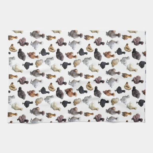 Silkie Bantam Chickens Theedoek (Horizontaal)