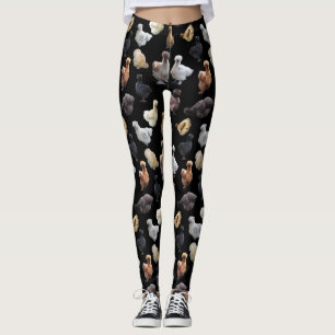 Silkie Bantam Kippen Leggings