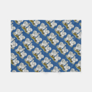 Silkie Bantam Splash Chickens Fleece Deken