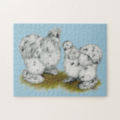 Silkie Bantam Splash Chickens Legpuzzel (Horizontaal)