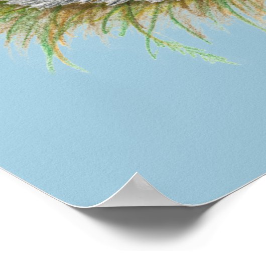 Silkie Bantam Splash Chickens Poster (Hoek)