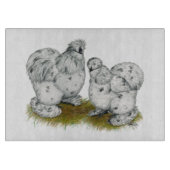 Silkie Bantam Splash Chickens Snijplank (Voorkant)