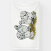 Silkie Bantam Splash Chickens Spandoek (Verticaal)