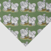 Silkie Bantam Splash Chickens Tissuepapier (Detail)